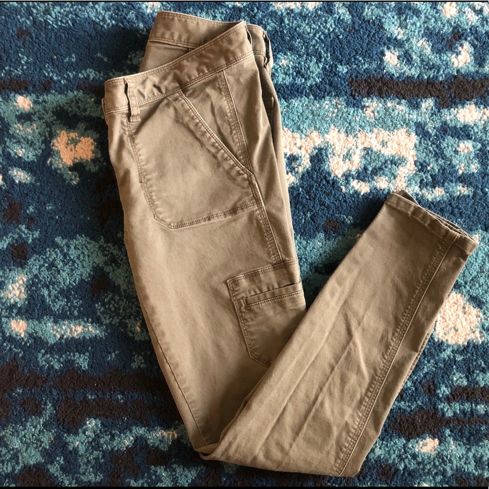 LOFT Super Skinny Utility Pants, Army Green